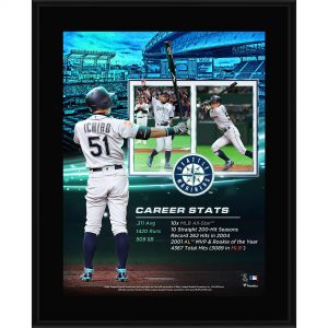 Ichiro Suzuki Seattle Mariners Retirement Sublimated Plaque