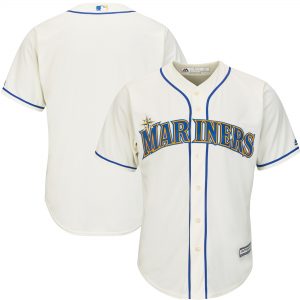 Majestic Seattle Mariners Cream Official Cool Base Jersey