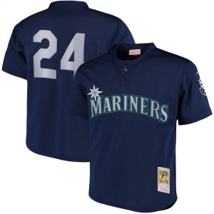 Ken Griffey Jr. Seattle Mariners Navy Cooperstown Collection Mesh Batting Practice Jersey