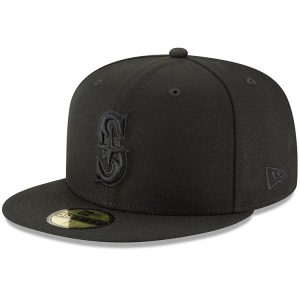 New Era Seattle Mariners Black Primary Logo Basic 59FIFTY Fitted Hat