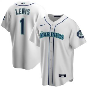 Nike Kyle Lewis Seattle Mariners White Replica Player Name Jersey