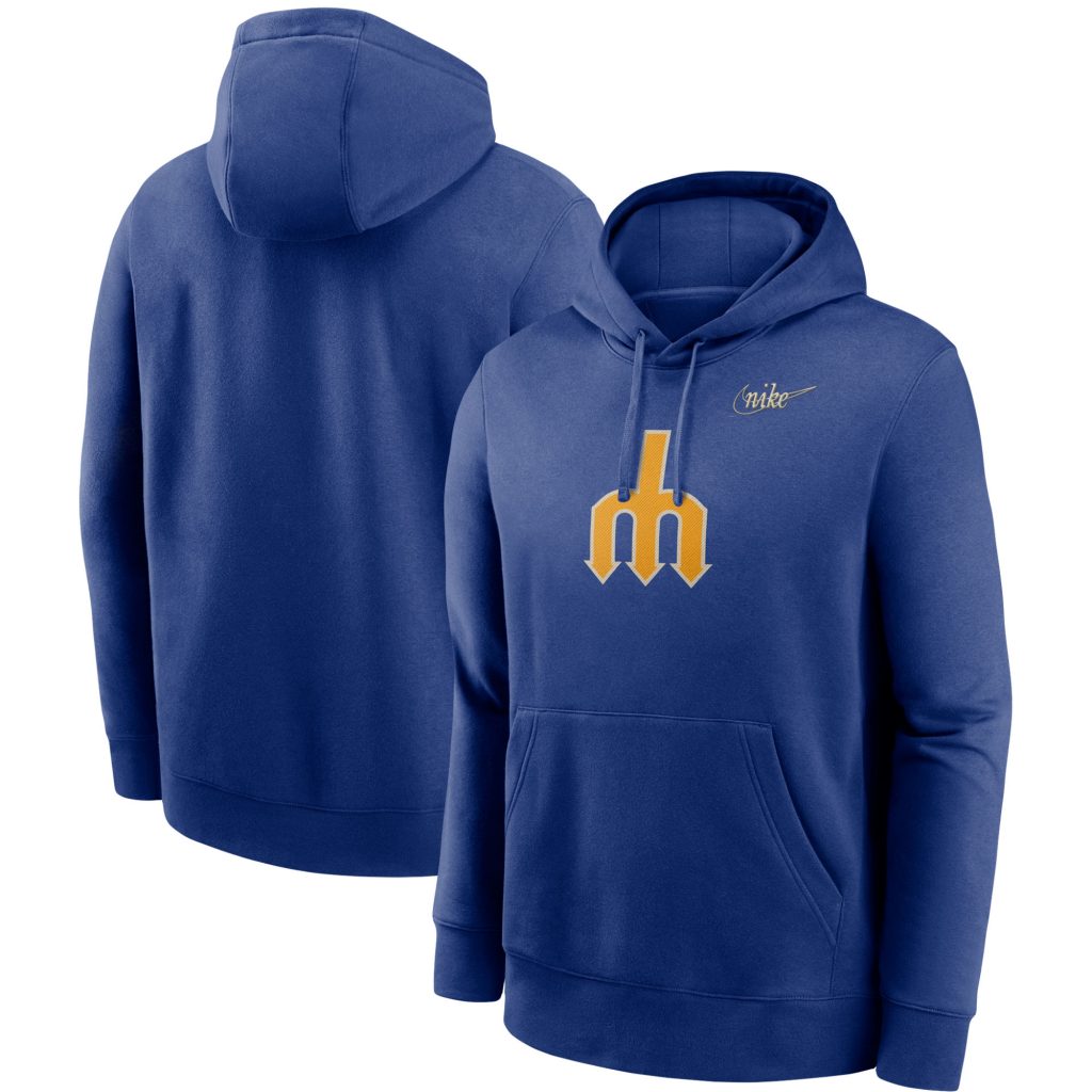 Seattle Mariners Nike Cooperstown Mashup Logo Club Pullover Hoodie ...