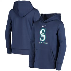 Seattle Mariners Nike Youth Fleece Performance Pullover Hoodie