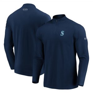 Seattle Mariners Under Armour Passion Performance Tri-Blend Quarter-Zip Pullover Jacket